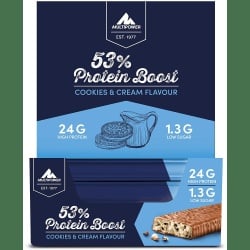 MULTIPOWER 53% Protein Boost Bar - 20x45g - Cookies & Cream